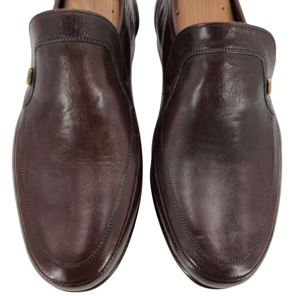 Vintage NEW Bruno Magli Italy Men 10 Brown Leather Dress Shoes Loafers Old Stock main image 10
